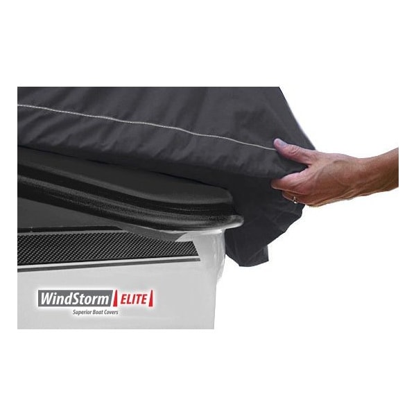 Boat Cover BASS BOAT Angled Transom Inboard Fits 17ft 6in L Up To 91in W Charcoal